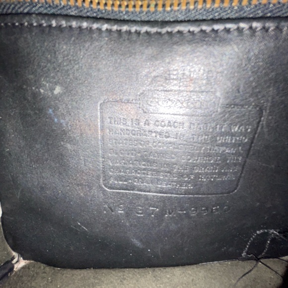 Vintage Leather Coach Mini Backpack drawstring bag with brass hardware circa ‘97 - Picture 10 of 11